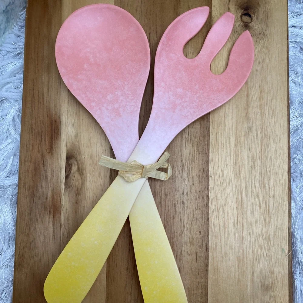 Decaled Bamboo Fiber Ombré Serving Set - Picture 1 of 3
